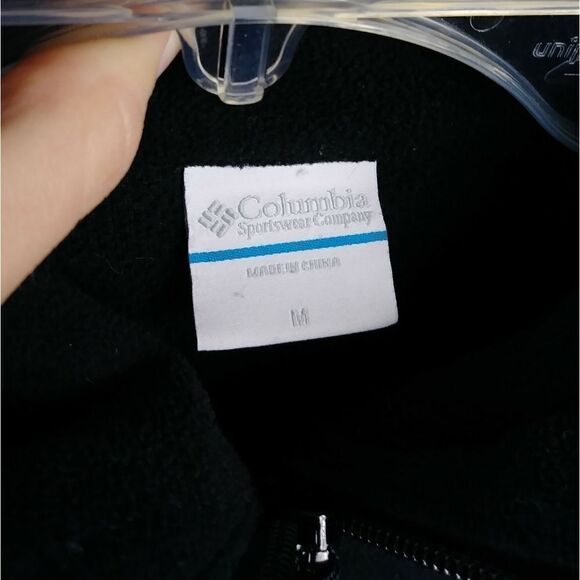 Columbia Black Fleece Half Zip Pullover Jacket - Picture 4 of 5